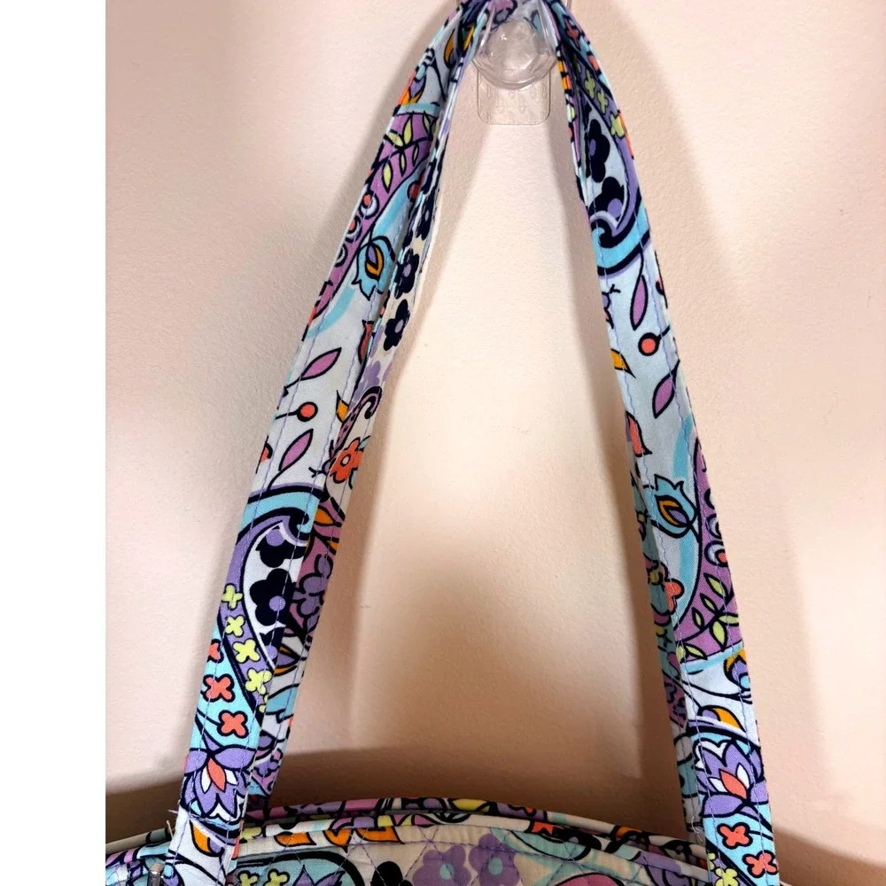 Vera Bradley Quilted Large Glenna‎ Tote Maddalena Paisley Purple Orange Yellow